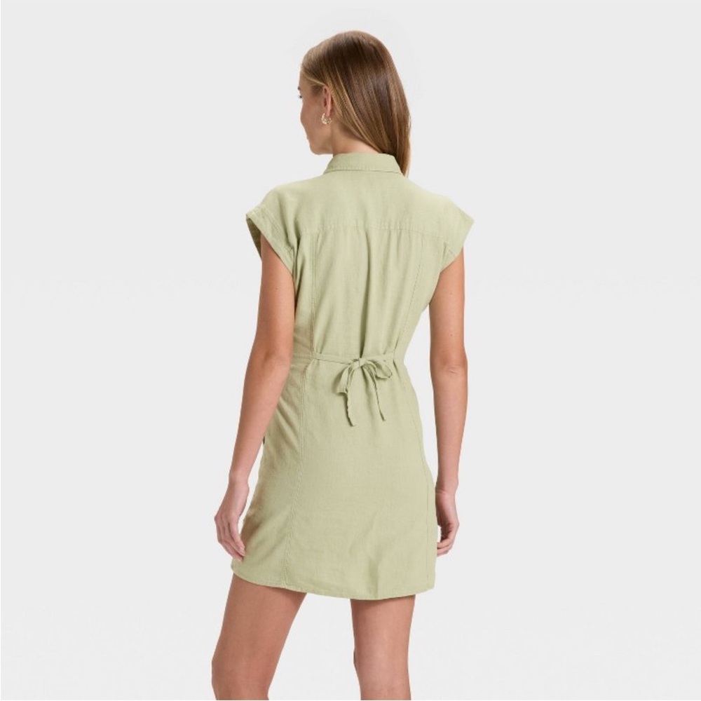 Stylish Green Shirt Dress